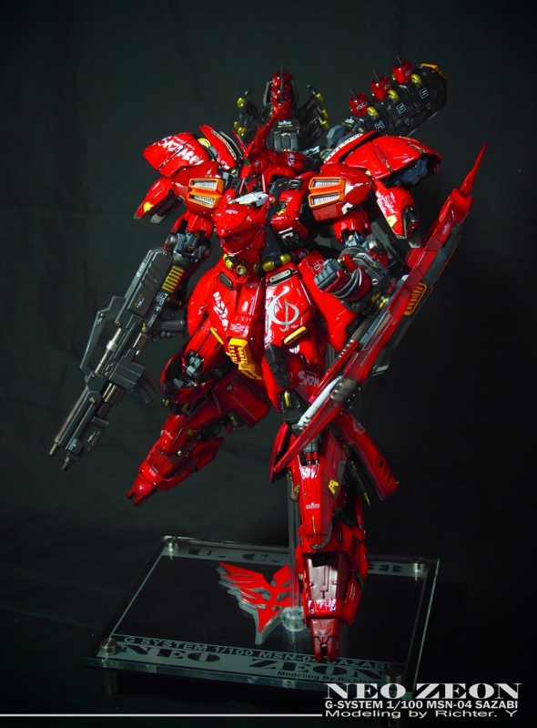G-System 1/100 Neo Zeon MSN-04 Sazabi: Photoreview. Assembled
