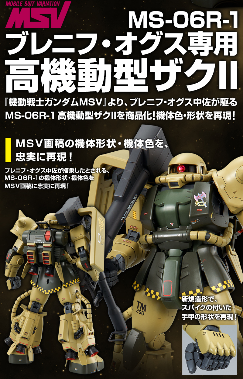P-Bandai] MG MSV ACE PILOT LOG 1/100 MS-06R-1 Zaku II Breniss Ox