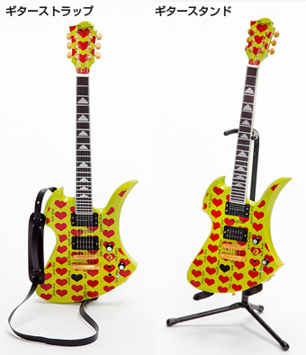 FERNANDES hide グリーンハート ギターストラップ イエローハート THE