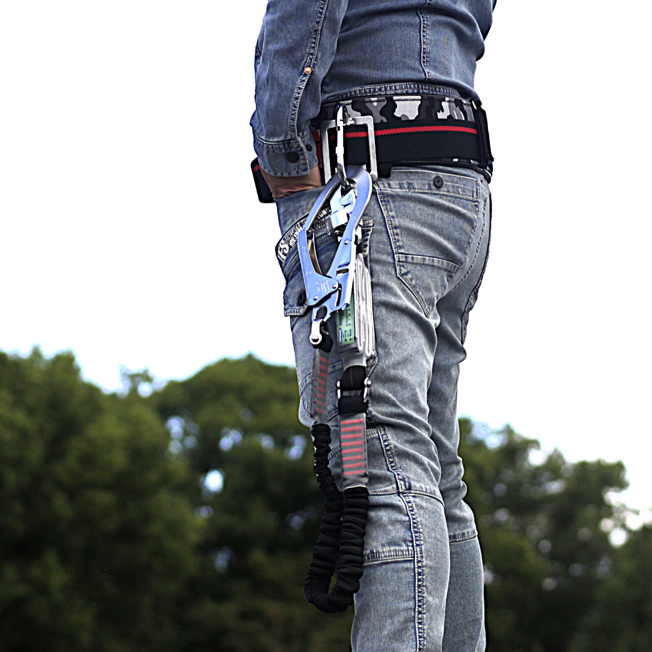 胴ベルト腰用 2丁掛け用ランヤード ノビロン 【脱着】 TBL-NV99-BK-BP