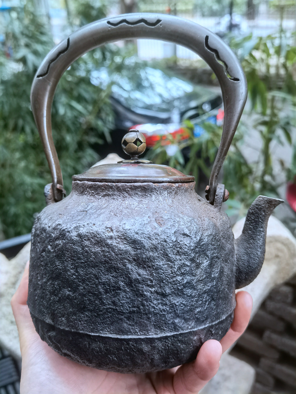 専用ページ 鉄瓶 大日本釜師長 名越昌晴造 柚子肌 昭和初期 Yahoo