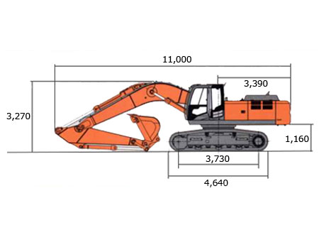 建設機械リース バックホー ZX330