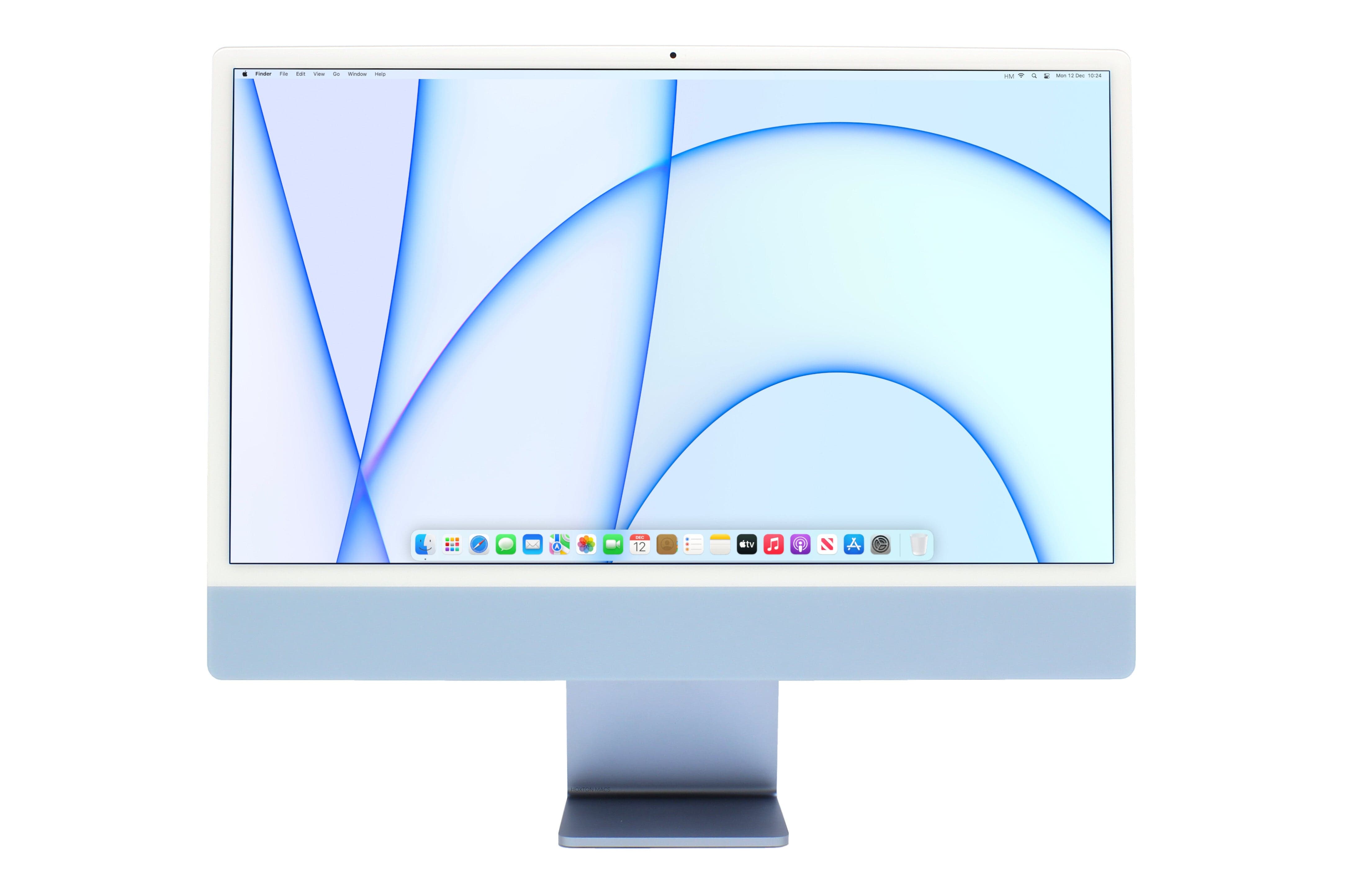 Apple iMac M1 24-inch Blue (2-ports, 2021) Refurbished – Hoxton Macs