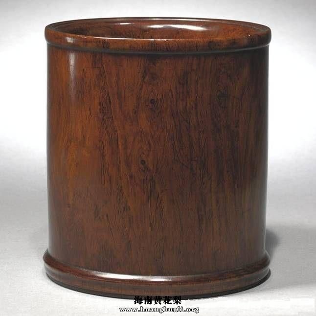 金富士】値下げ中 時代物 沈水唐木紅木紫檀/黄花梨透かし彫り筆筒 中国