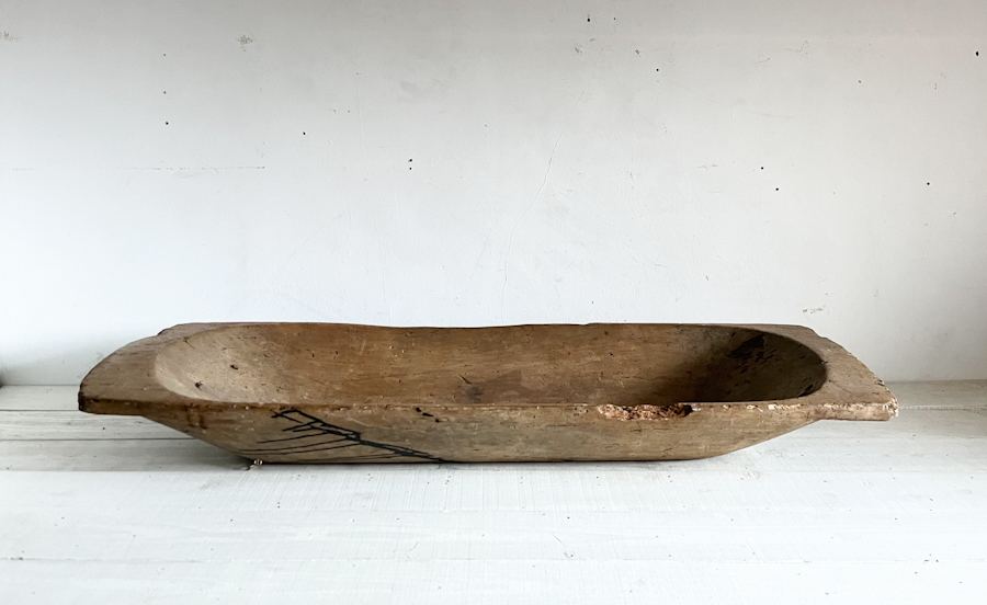 アンティーク 木製大皿 こね鉢 無垢材 アンティーク レトロ トチ こね