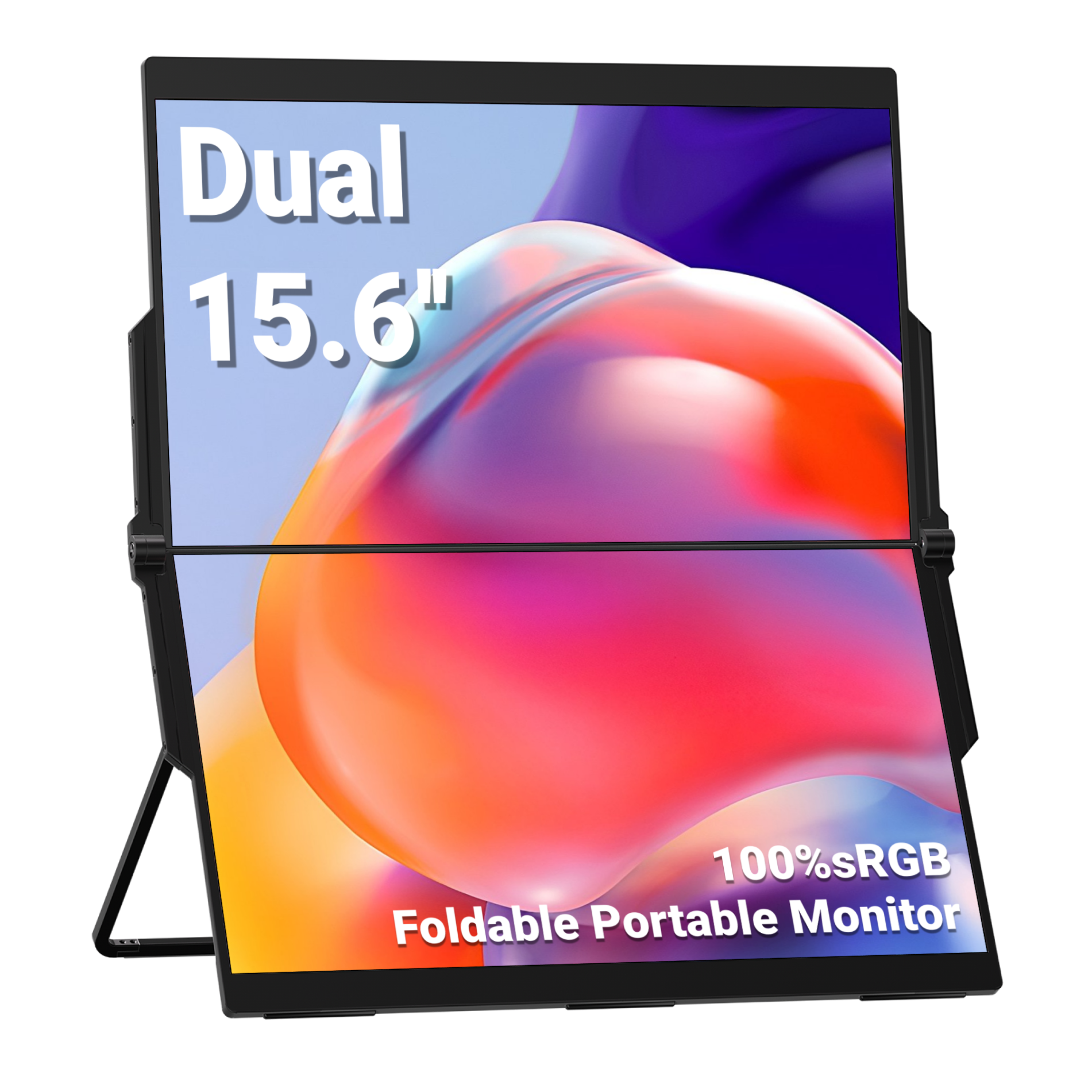 Ingnok デュアル モバイルモニター 15.6インチ FHD 折りたたみ式