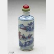 鼻煙壼 青花釉裏紅 清時代 康熙年製 唐物 清青花鼻烟壶】价格_清青花