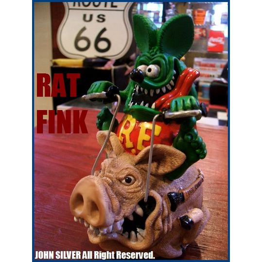 送料無料【Rat Fink・ラットフィンク】※《ジャンボコインバンク・GLOW