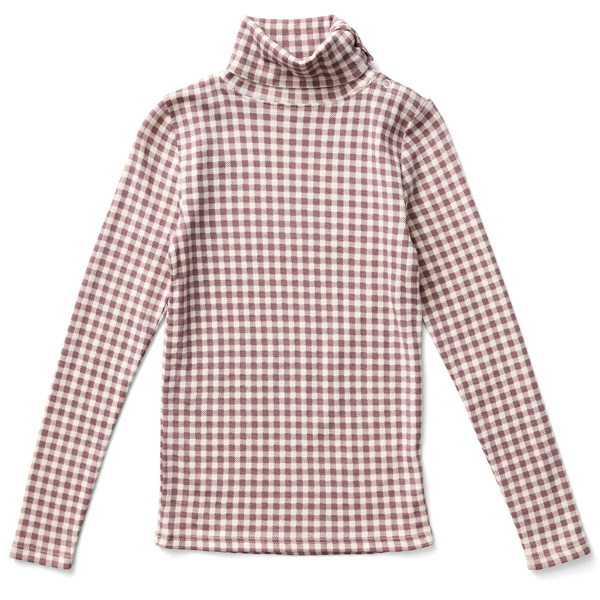 Snap Turtleneck in Gingham Cherry by Soor Ploom - Last One In