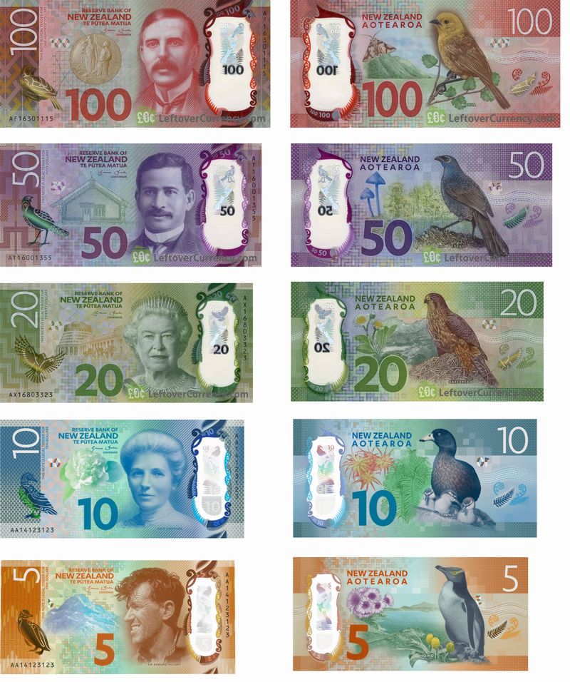 ニュージーランド 50ドル札 4枚セット 旧紙幣 ニュージーランド 50ドル