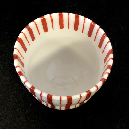 九谷焼 女流作家 鈴木晶子作 唐人 楕円小鉢揃 5客 九谷焼 女流作家