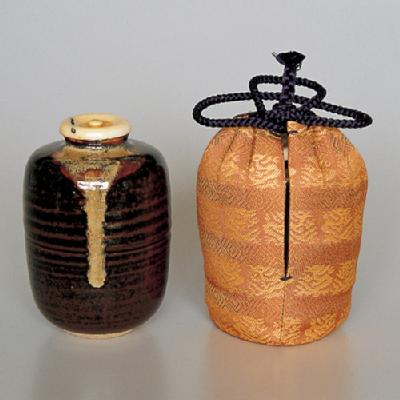 茶入 古瀬戸肩衝 筒井 大名物写【販売】-茶道具は京都しみず孔昌堂