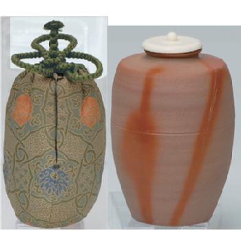 ☆ 茶道具！備前焼 火襷 肩衝茶入！二人さ静！『木村 陶峰』造！