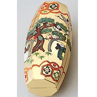 茶道具/有職ぶりぶり香合 有職庵監修 金箔押 工芸品 ぶりぶり香合