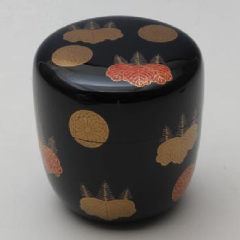 黒中棗 高台寺蒔絵【販売】-茶道具は京都しみず孔昌堂