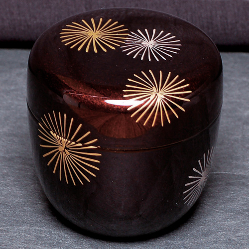 溜塗中棗 唐松蒔絵【販売】-茶道具は京都しみず孔昌堂