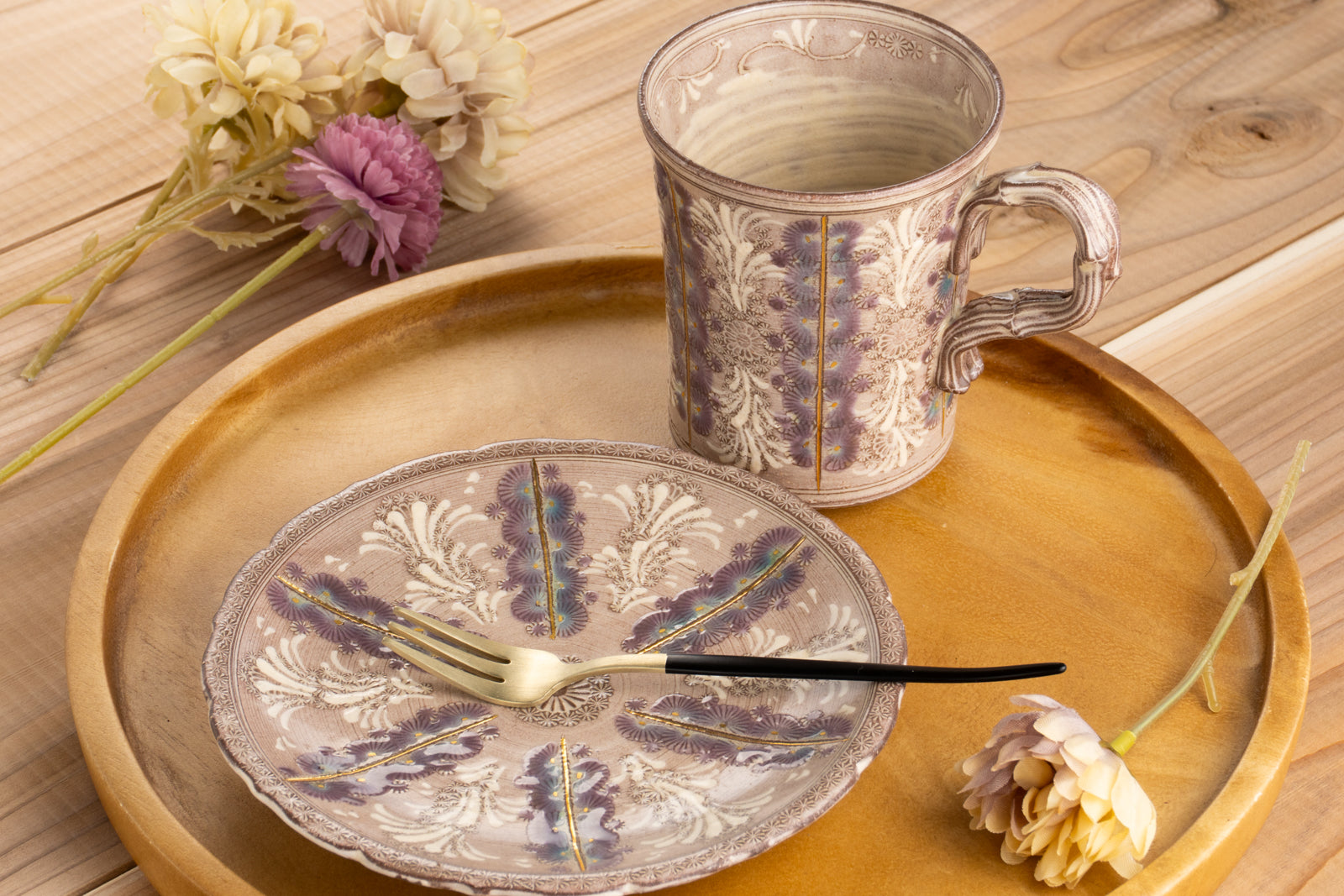 和食器 京焼 清水焼 陶楽造 向付 五客 共箱 V 7839 和食器 京焼 清水焼