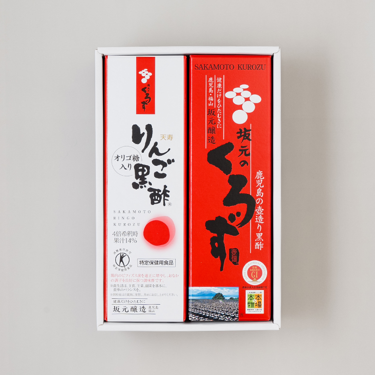 坂元のくろず・天寿りんご黒酢360mlセット | オンラインショップ