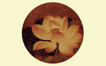 071 中国 清新時代（1800年頃）大変美しい◇黒い石 手彫 黒い蓮（ハス）