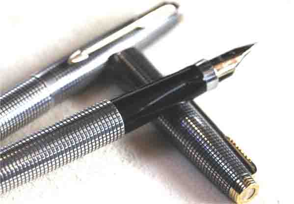 PARKER 万年筆 #75 フラットトップ 0メモリ ペン先14K 65=細字