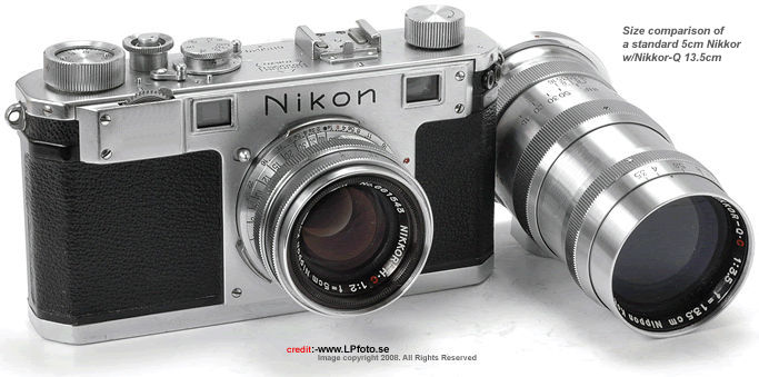 Nikon (Nippon Kogaku K.K.) RF Nikkor-Q 1:3.5 f=13.5cm telephoto