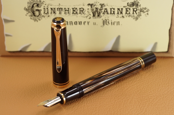 ペリカン茶縞5本セット 中古)Pelikan ペリカン ボールペン