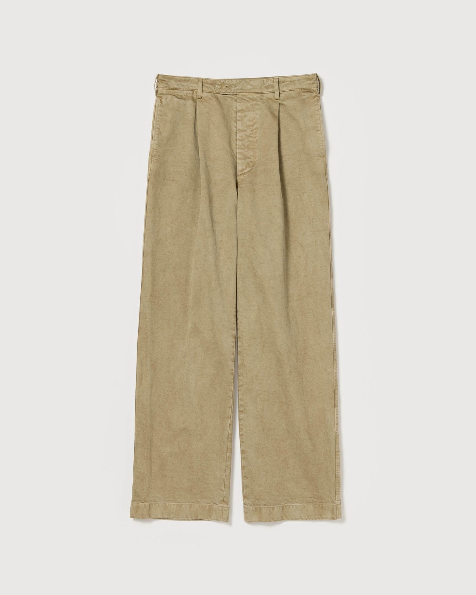 Dyed Finx Chino One Tuck Pant in Beige