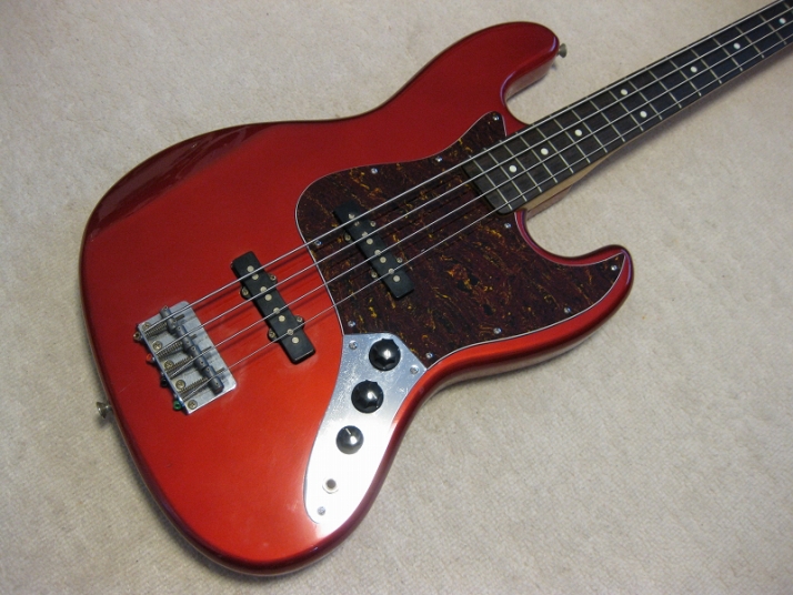 Fernandes Revival Jazz Bass with matching head Rare Color