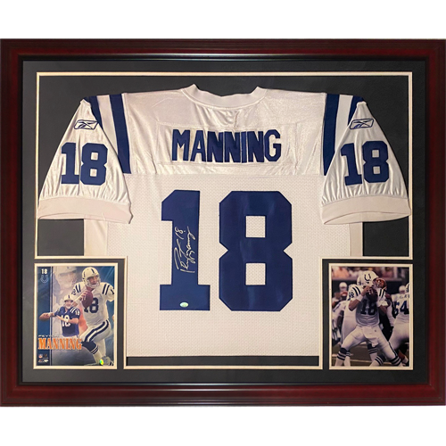 Peyton Manning Autographed Indianapolis Colts (White #18) Deluxe