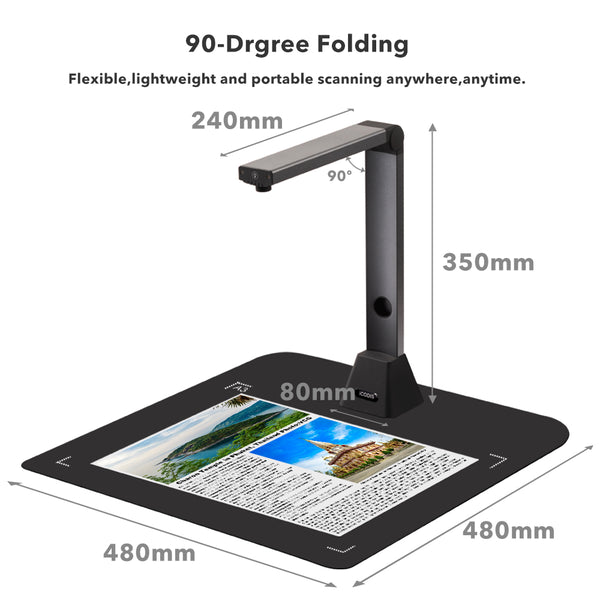 MegaScan Pro X3 OCR A3 Multi Page PDF Document Camera Scanner