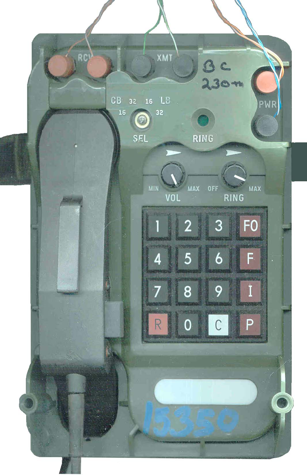 米軍実物】有線電話機 TA-1042A/U 1989年製 動作不明 米軍実物】