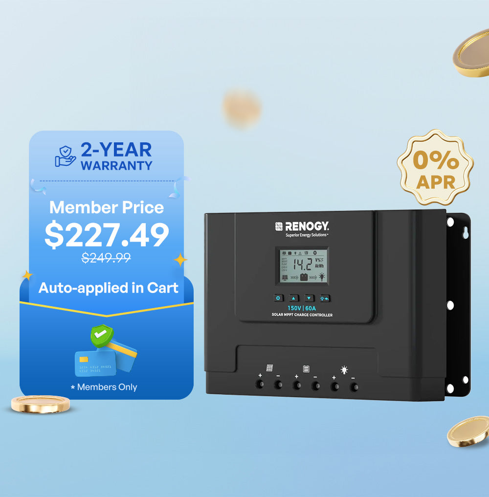 Rover Lite 12V/ 24V/ 36V/ 48V 60A MPPT Solar Charge Controller