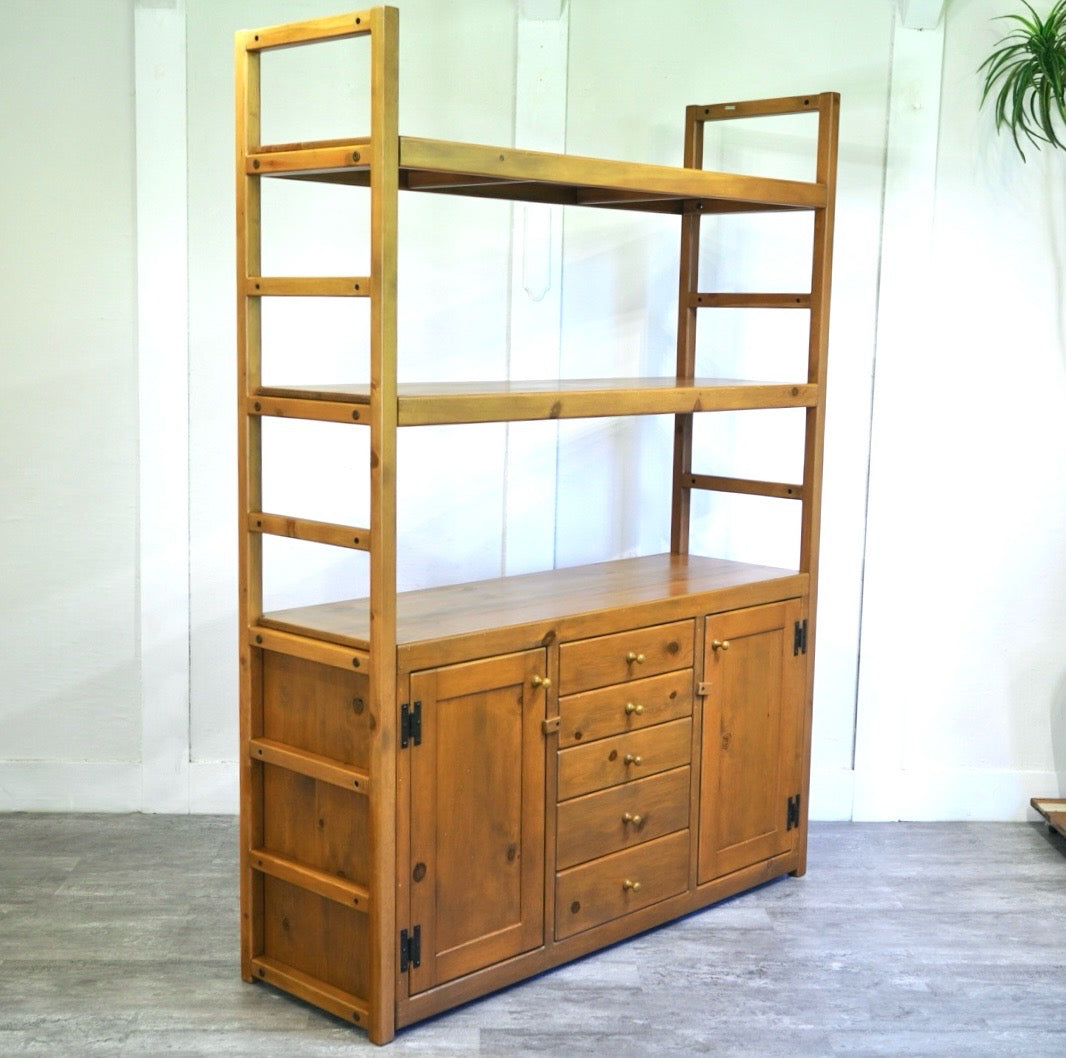 アンファン コーハウス パイン無垢材 ブックキャビネット 本棚 書棚