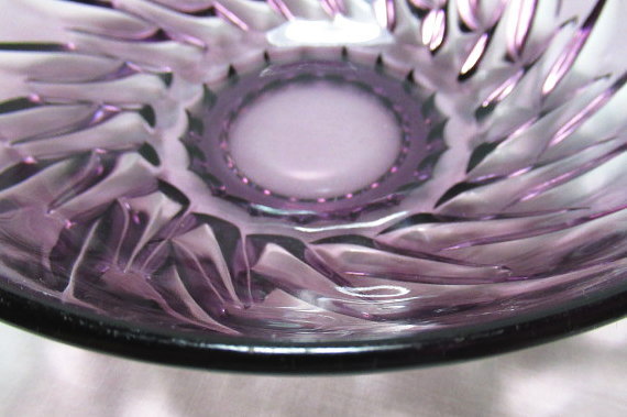 アールデコ ウランガラス紫中鉢 | 骨董 通販