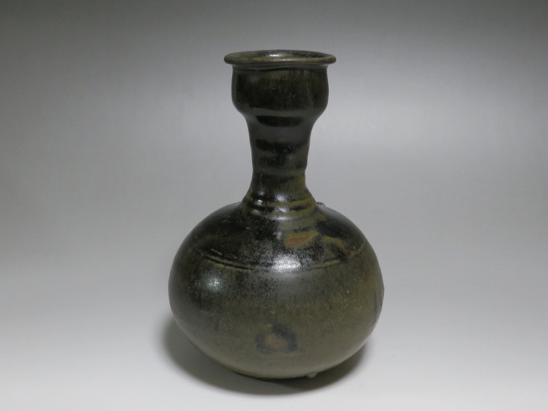 李朝期 黒釉李朝徳利 李朝時代 【公式通販】