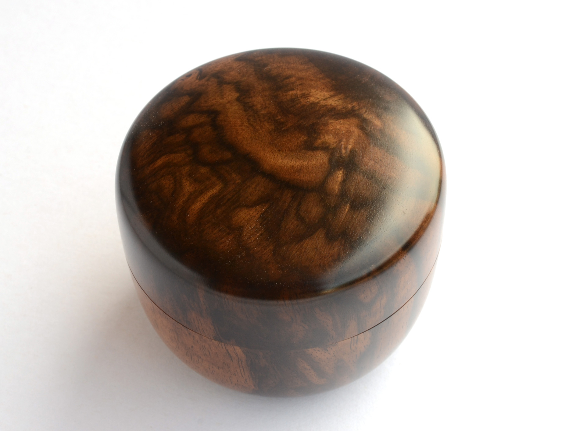 黒柿「平棗no-20」磨き仕上げ