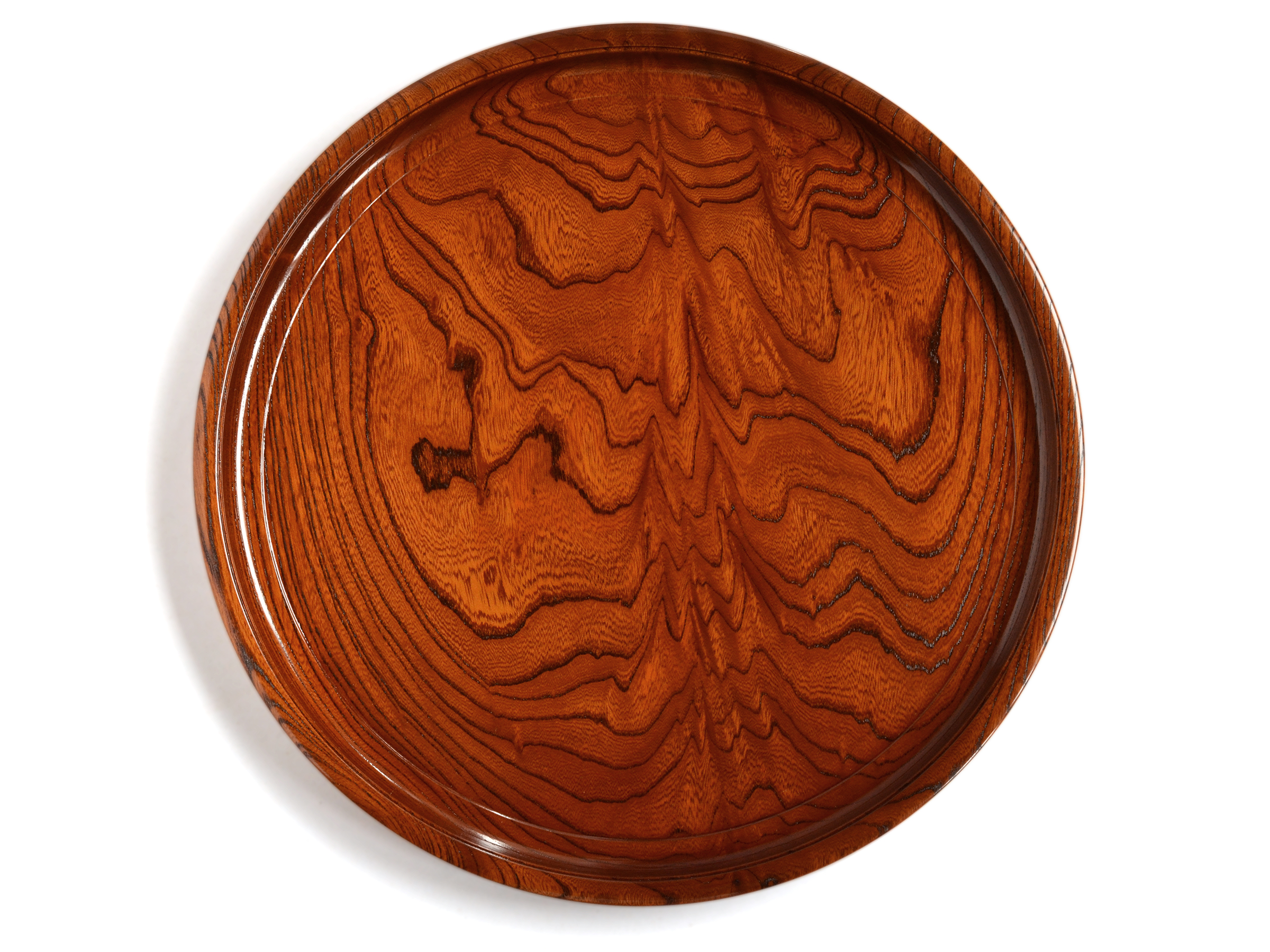 丸盆・ラウンドトレイ-千年の杢