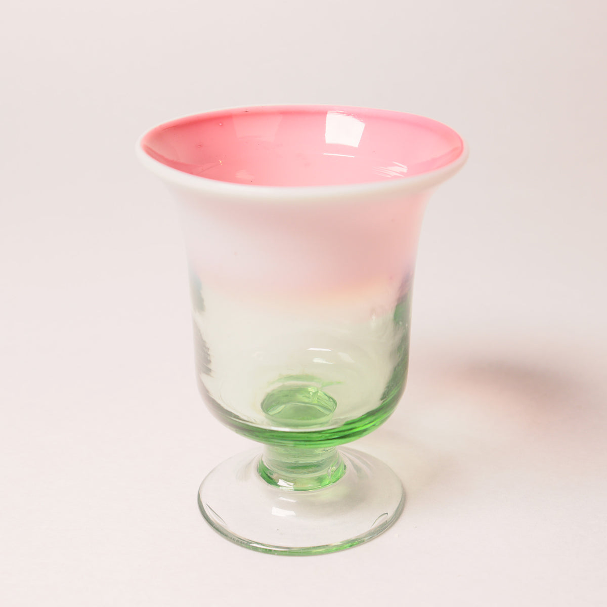 アンティークガラス 赤縁 氷コップ [B31391] アンティークガラス 赤縁