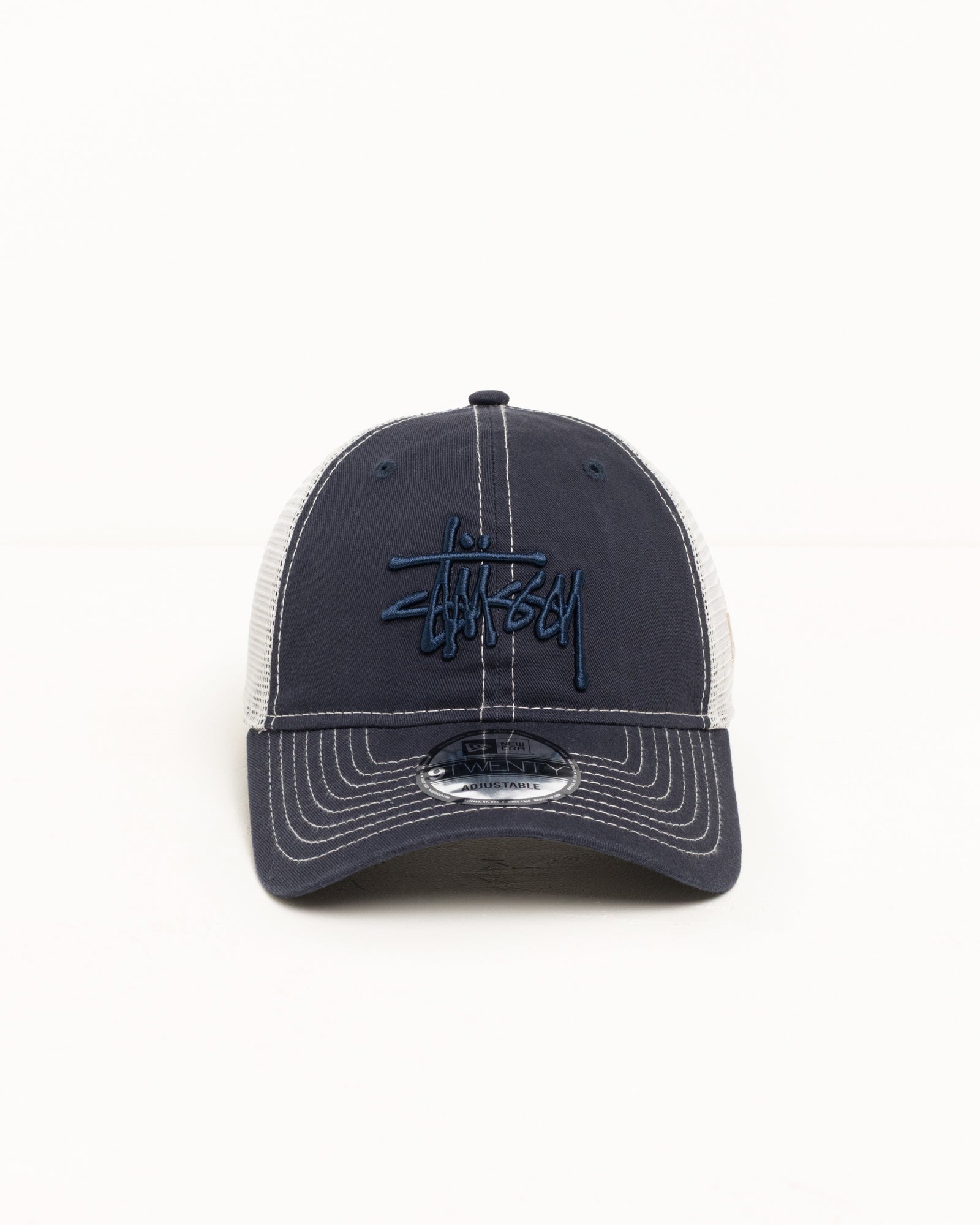 New Era 9TWENTY Tonal Basic Trucker – Deep Navy | Headwear | Stüssy