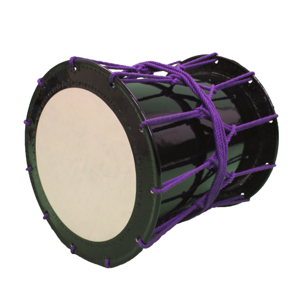 担ぎ太鼓 約1.2尺締太鼓 和太鼓 天然皮革 ストラップ付き中古品①