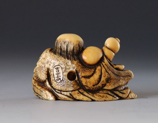 時代提物 根付 【仙人】アンティーク 印籠 江戸時代 時代提物 根付