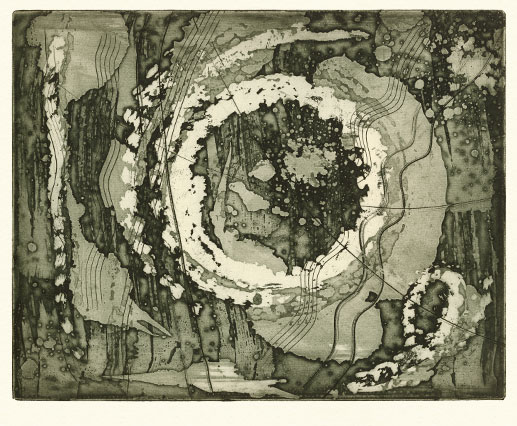 和田徹 WADA抽象画原作線描油絵作品1985