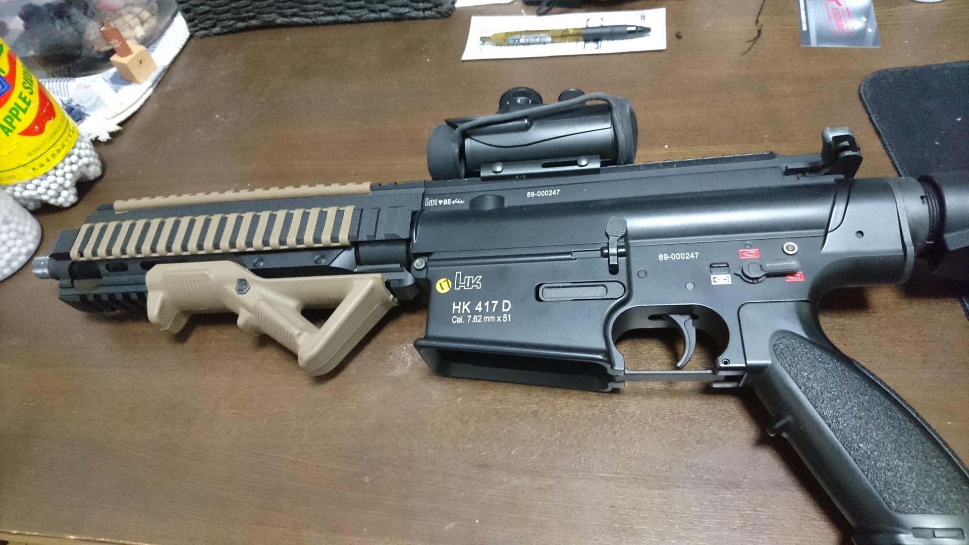 HK 417 D ハンドガード2種類メカボックス整備、精密バレル、刻印追加