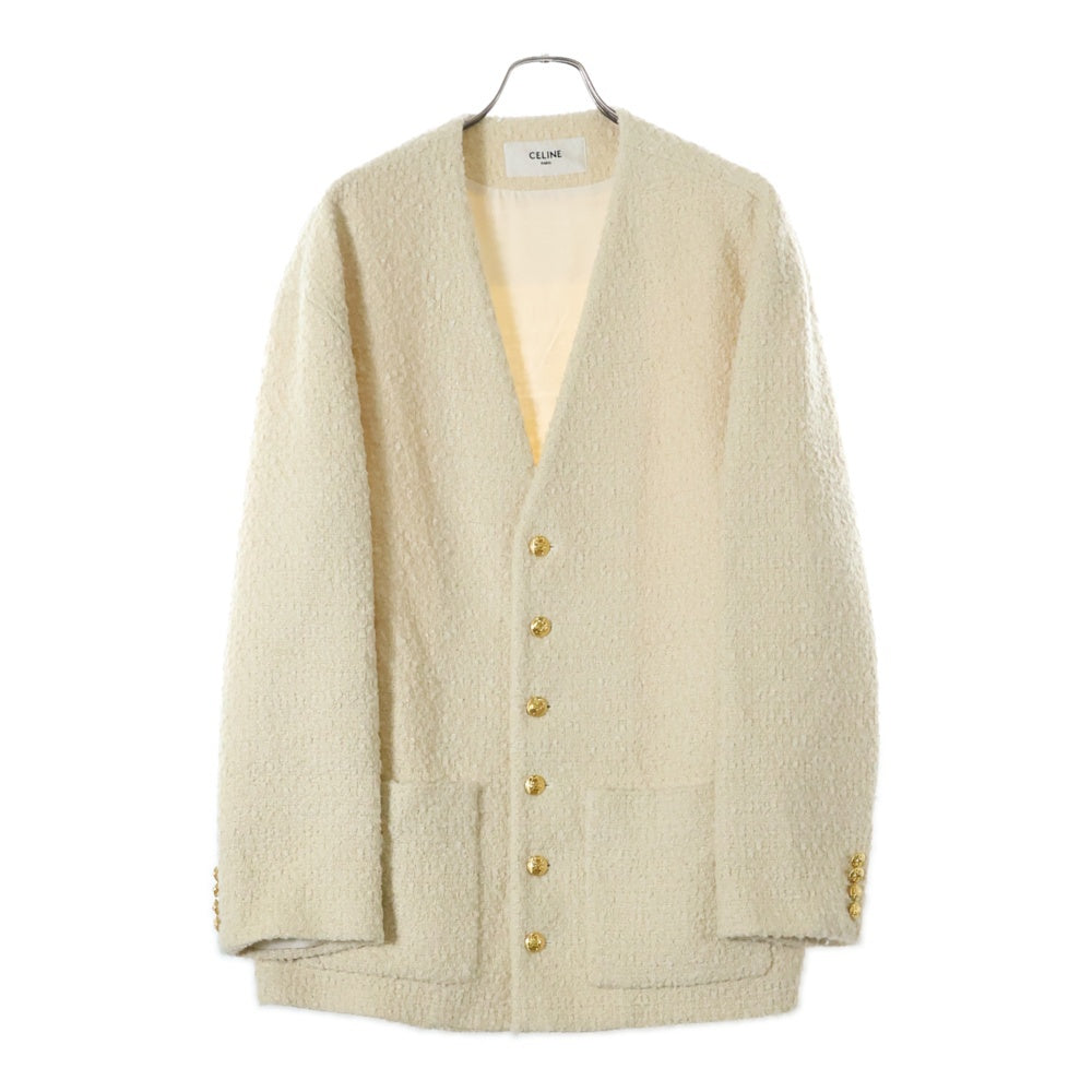 CELINE(セリーヌ) 24SS エディ期 シルク混 カシミヤウール ゴールド