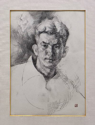 牧野邦夫 素描、真作保証、松坂屋出品作 牧野邦夫 素描、真作保証、松坂屋