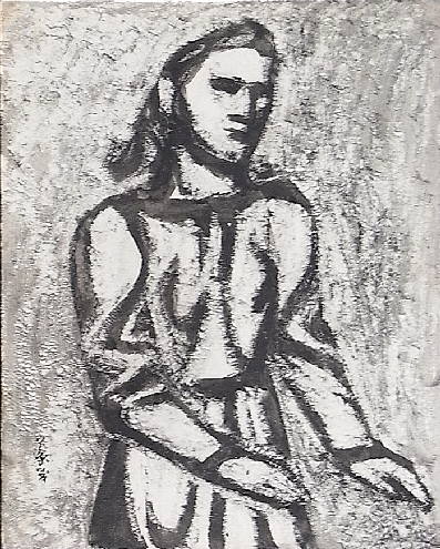 安藤義茂 の希少な刀画 ／ ルオーのような深い精神性 ／マティス 安藤