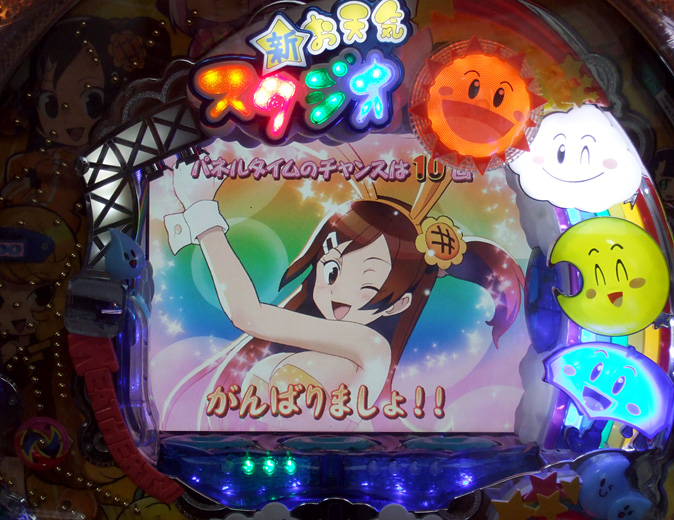 CRA新お天気スタジオL3AU 1/135パチンコ台 卓上型 コンパクト 実機 CRA