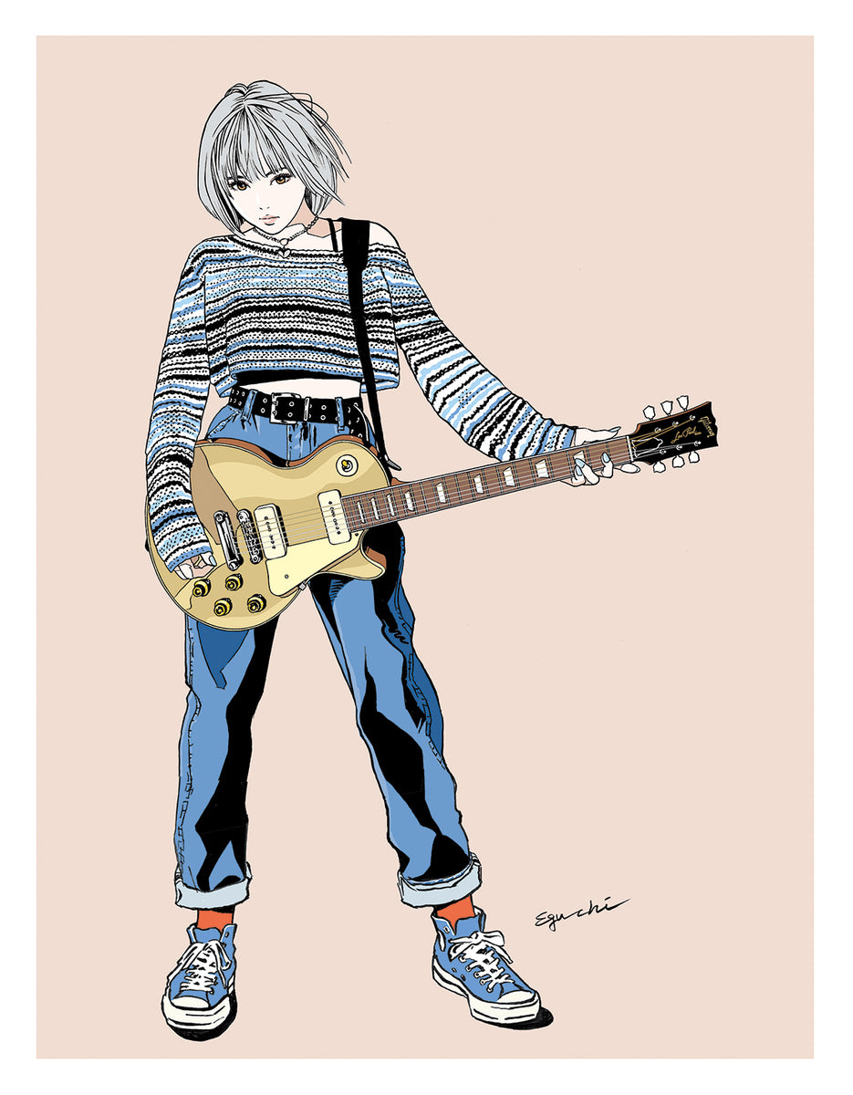 超希少】江口寿史『DYE IT BLUE』 版画