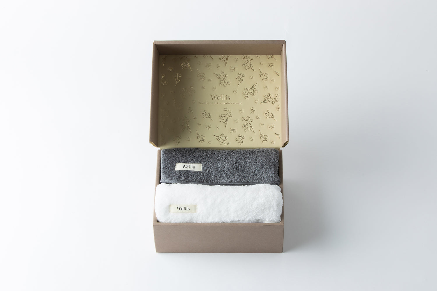 Wellis タオルギフト｜フェイスタオル（2枚/2色）