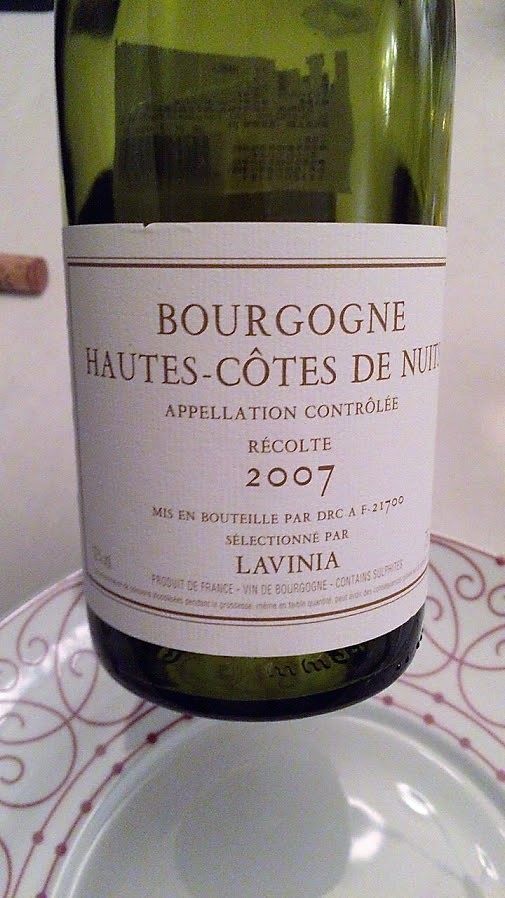 DRC ブルゴーニュ オート・コート・ド・ニュイ ブラン2008 飲んだ